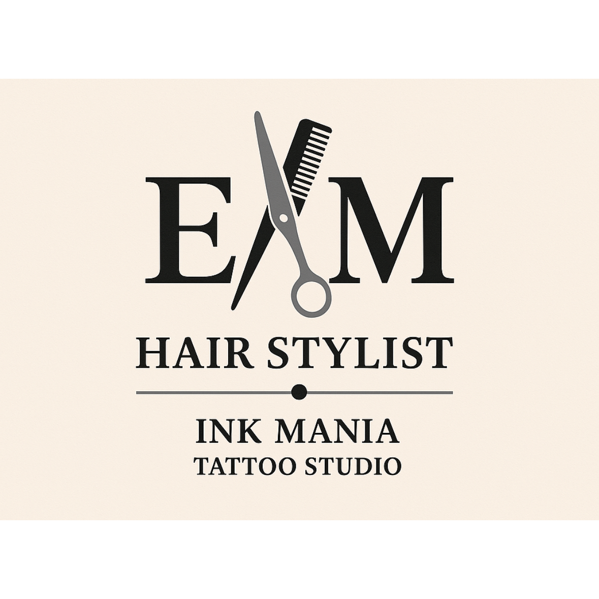 E&M Hair Stylist Logo