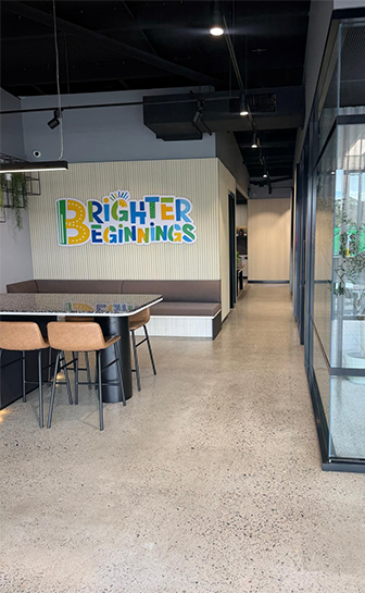 Brighter Beginnings FDC/HQ display
